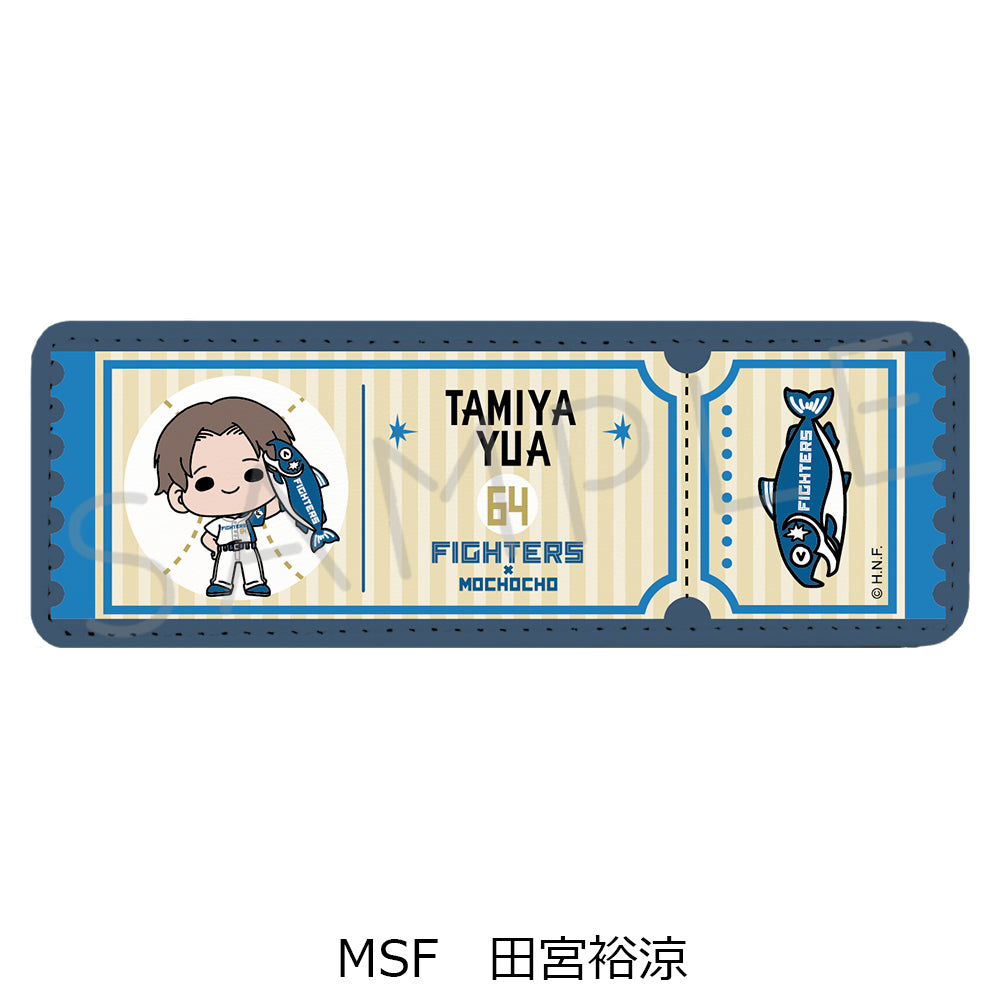 HOKKAIDO NIPPONHAM FIGHTERS Leather Badge (Long) (Shakemaru Tsukamaeta!) mochocho-SF Yua Tamiya — anime figure dropshipping supplier
