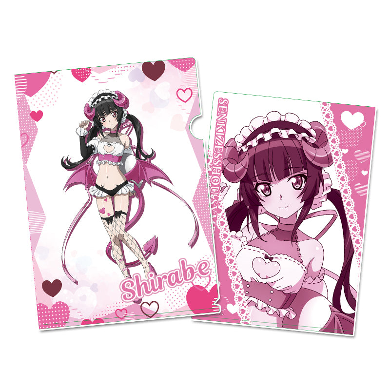 Senki Zessho Symphogear XV Original Illustration Clear File Tsukuyomi Shirabe Little Devil Waitress — anime store wholesale supplier