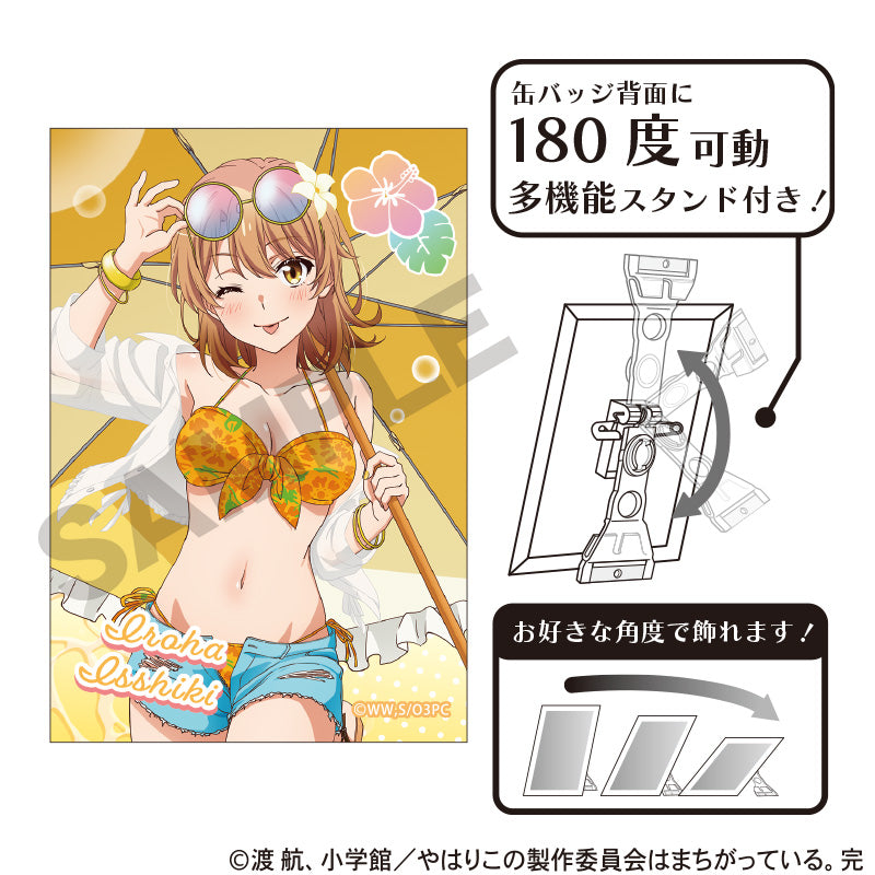 Yahari Ore no Seishun Love-come wa Machigatteiru. Kan Art Can Badge Isshiki Iroha Swimwear Parasol — where to buy anime figures wholesale USA
