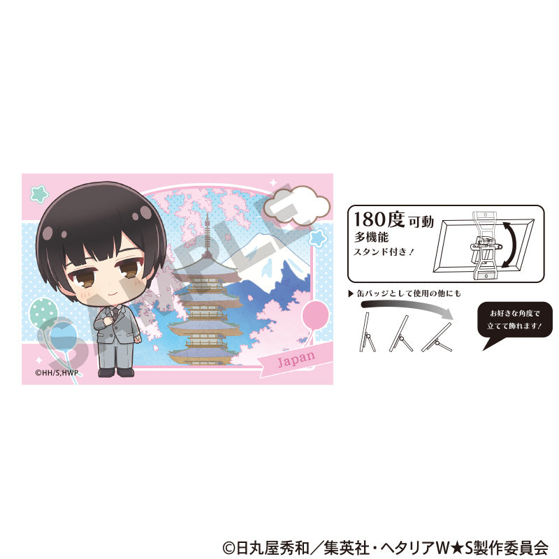 Hetalia World Stars Art Can Badge Japan Chimaniwa — anime collectibles bulk distributor