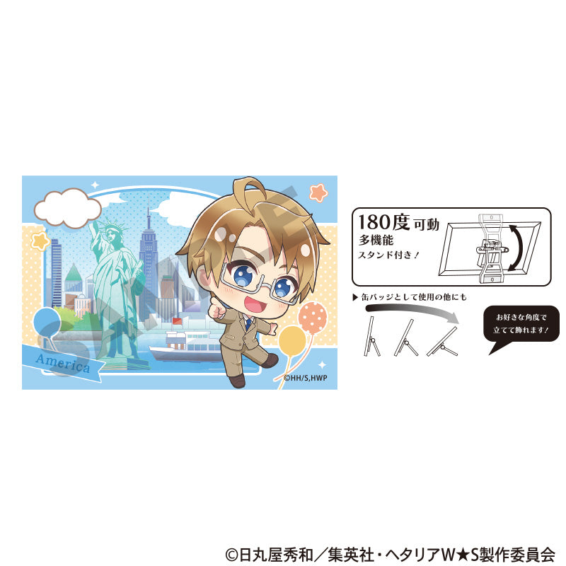 Hetalia World Stars Art Can Badge USA Chimaniwa — anime figure dropshipping supplier