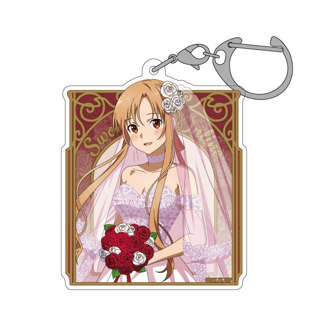 Sword Art Online Original Illustration Asuna Acrylic Multi Key Chain Wedding Dress Ver. - wholesale anime plush toys
