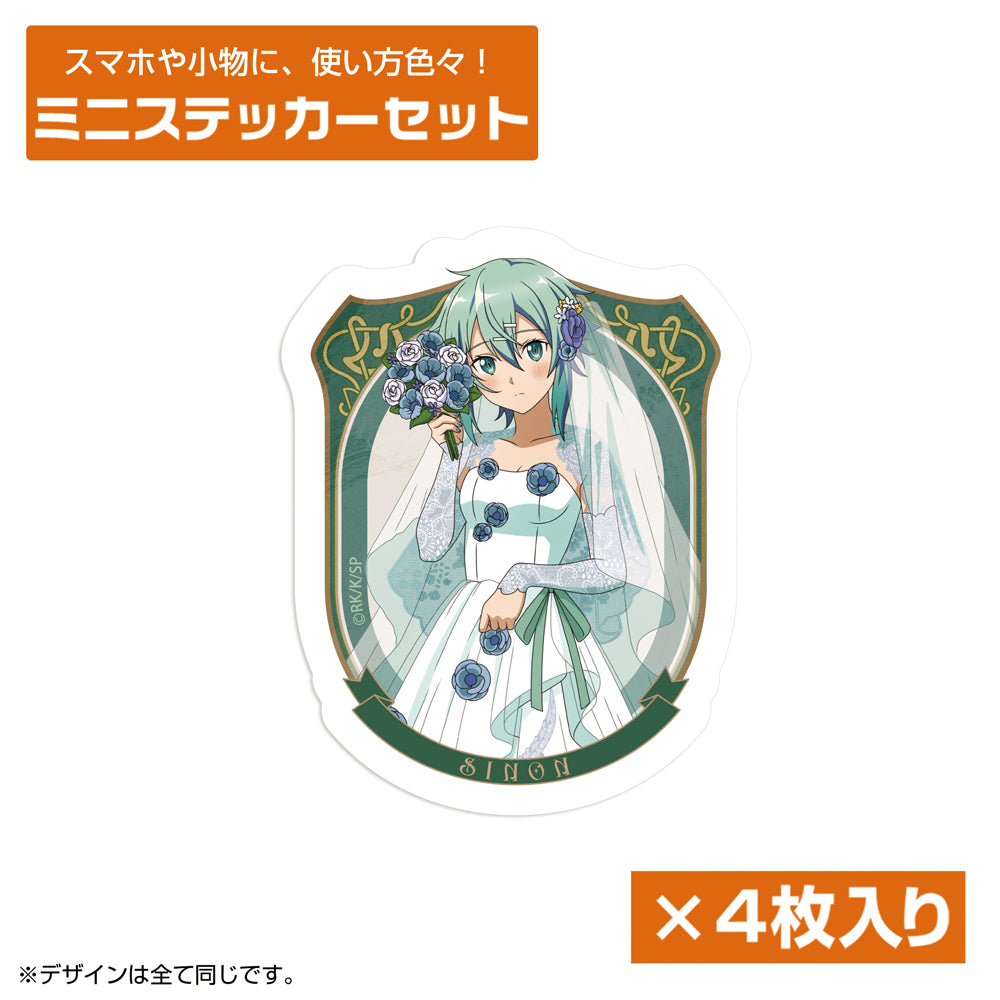 Sword Art Online Original Illustration Sinon Mini Sticker Set Wedding Dress Ver. - best anime merchandise wholesaler USA