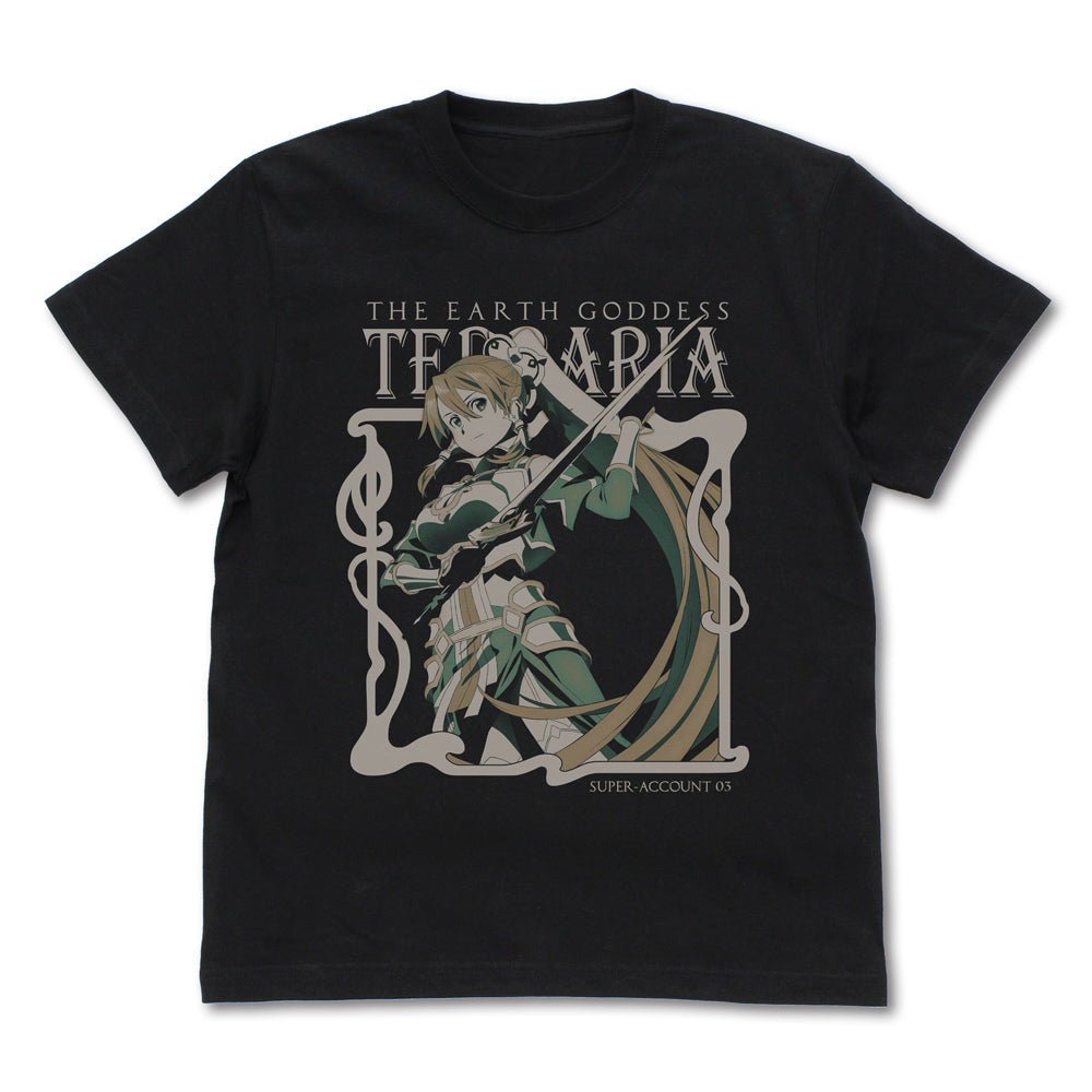 Sword Art Online UW Terraria Earth Goddess Leafa T-shirt Black (XL Size) - anime figures wholesale