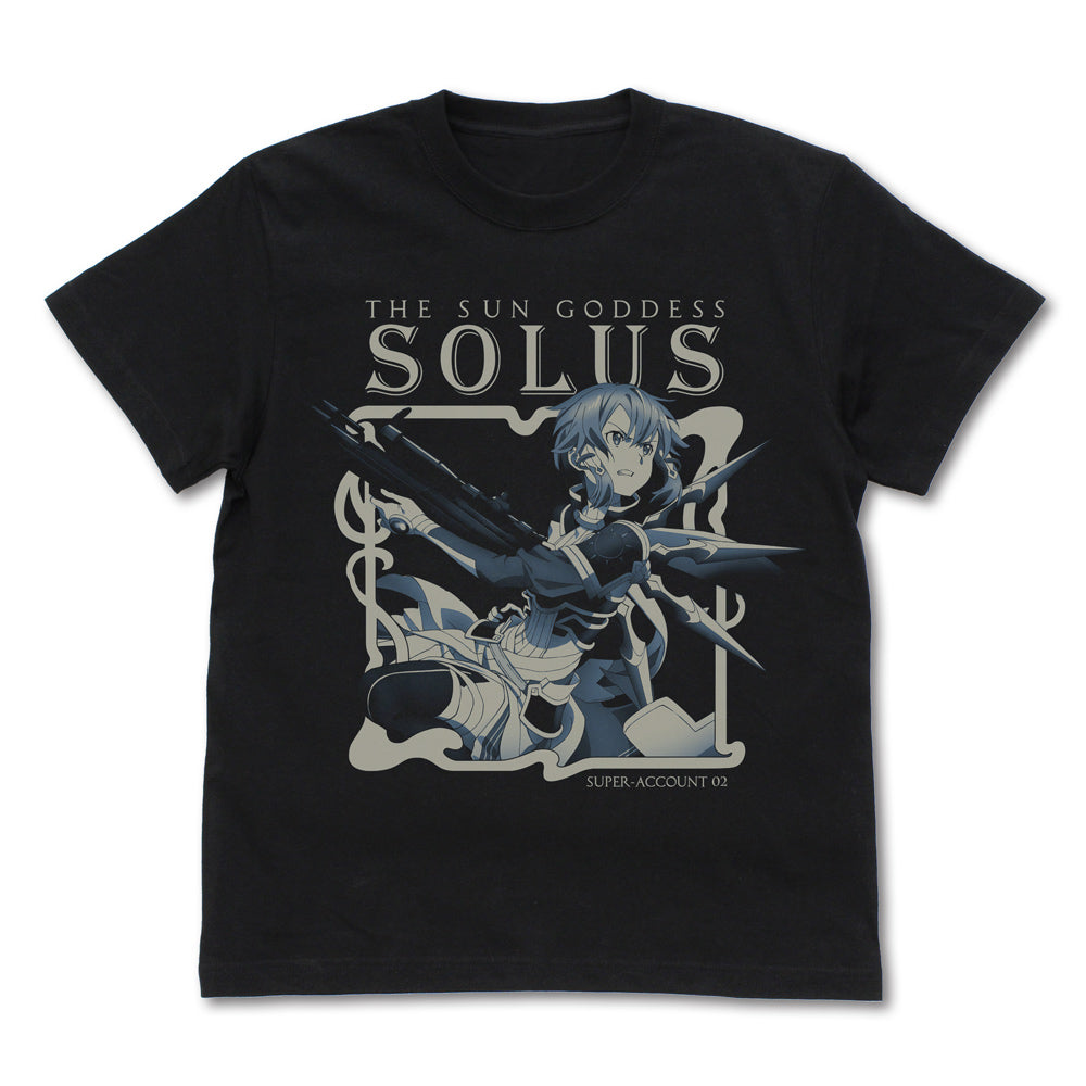 Sword Art Online UW Sun Goddess Solus Sinon T-shirt Black (L Size) - wholesale Japanese anime figures