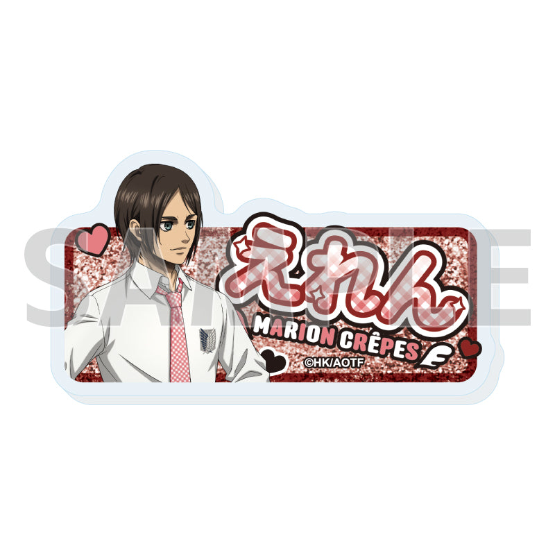 Name Acrylic Plate Badge Attack on Titan The Final Season 01 Eren Yeager (Original Illustration) — best anime merchandise wholesaler USA