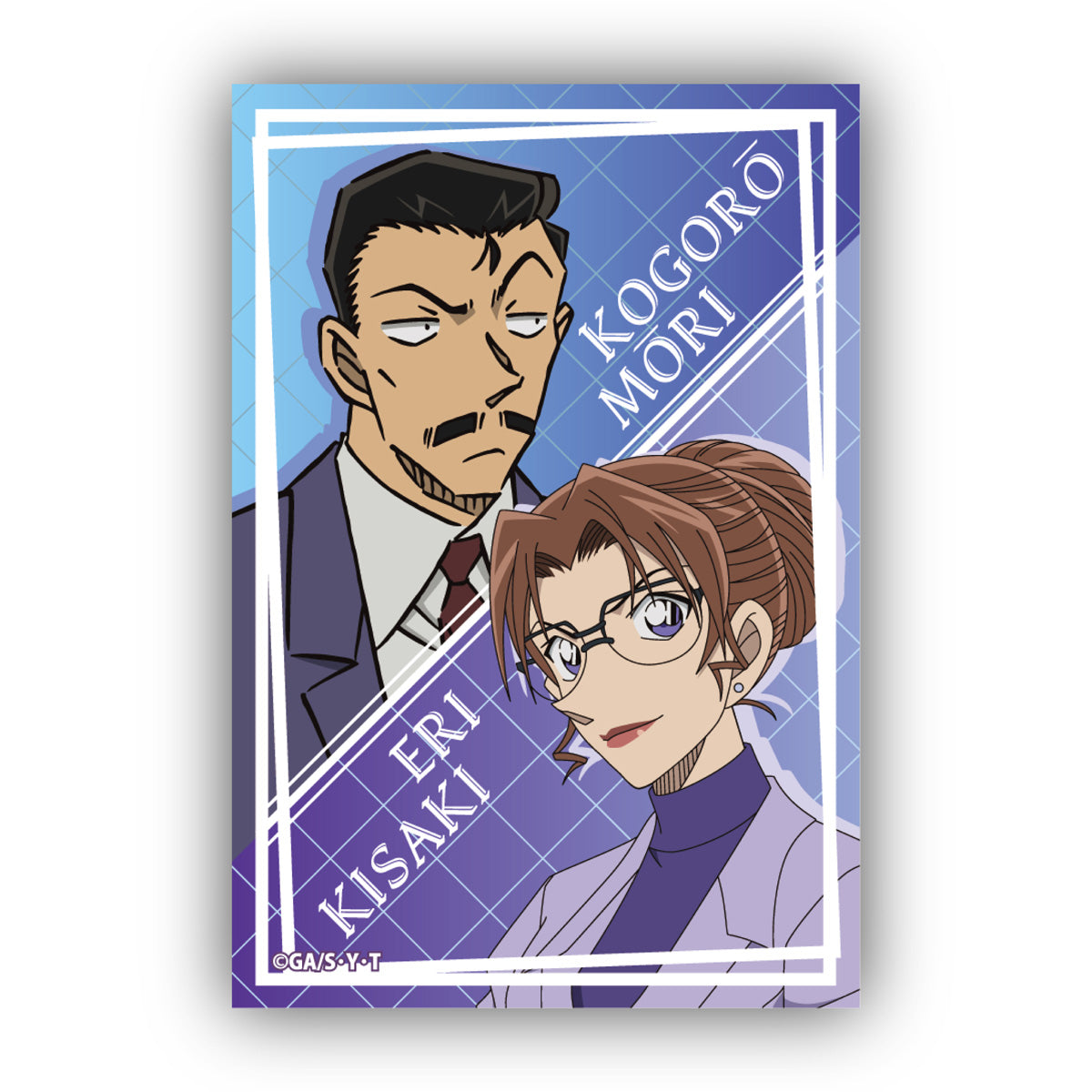 Detective Conan Square Can Badge Vol. 4 Mori Kogoro & Kisaki Eri — Japanese anime figures bulk supplier USA