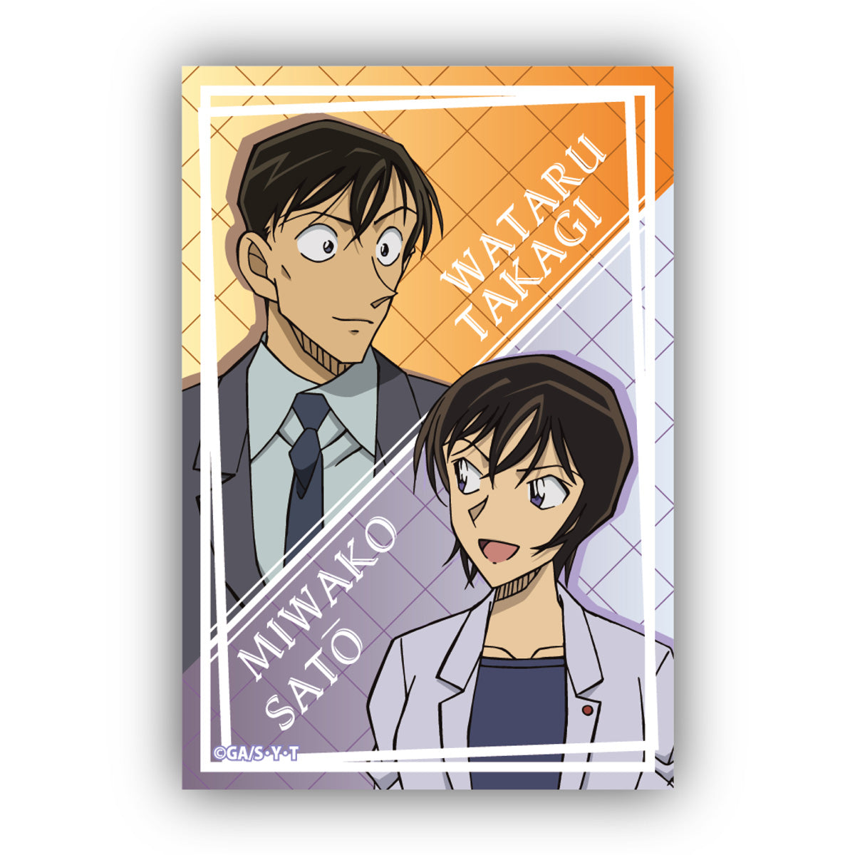 Detective Conan Square Can Badge Vol. 4 Takagi Wataru & Sato Miwako — bulk anime toys for retailers USA