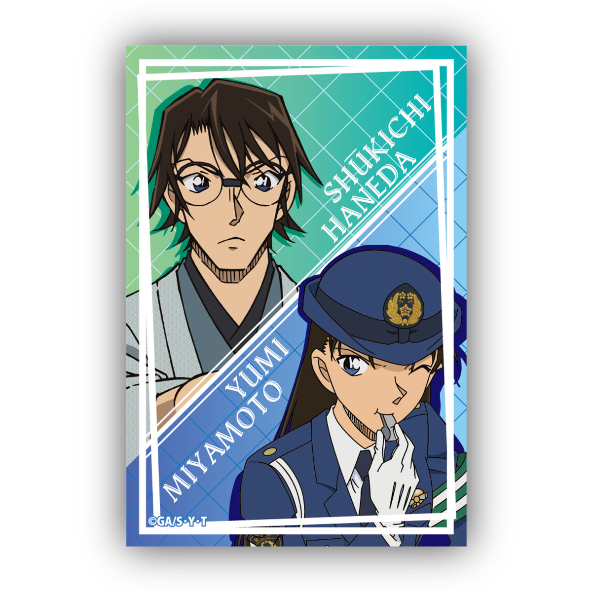 Detective Conan Square Can Badge Vol. 4 Haneda Shukichi & Miyamoto Yumi — anime figures wholesale near me