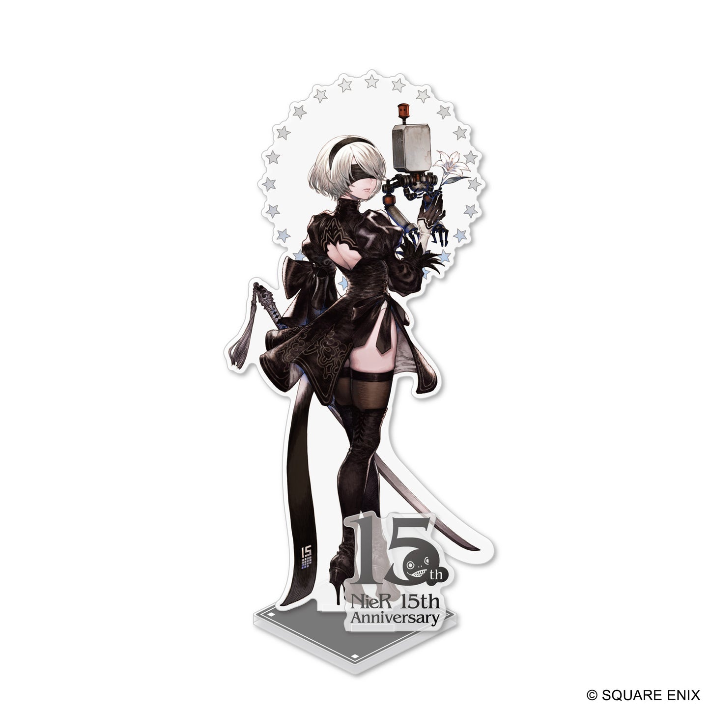 NieR Series 15th Anniversary Acrylic Stand 2B & Pod 042 — anime acrylic stand wholesale