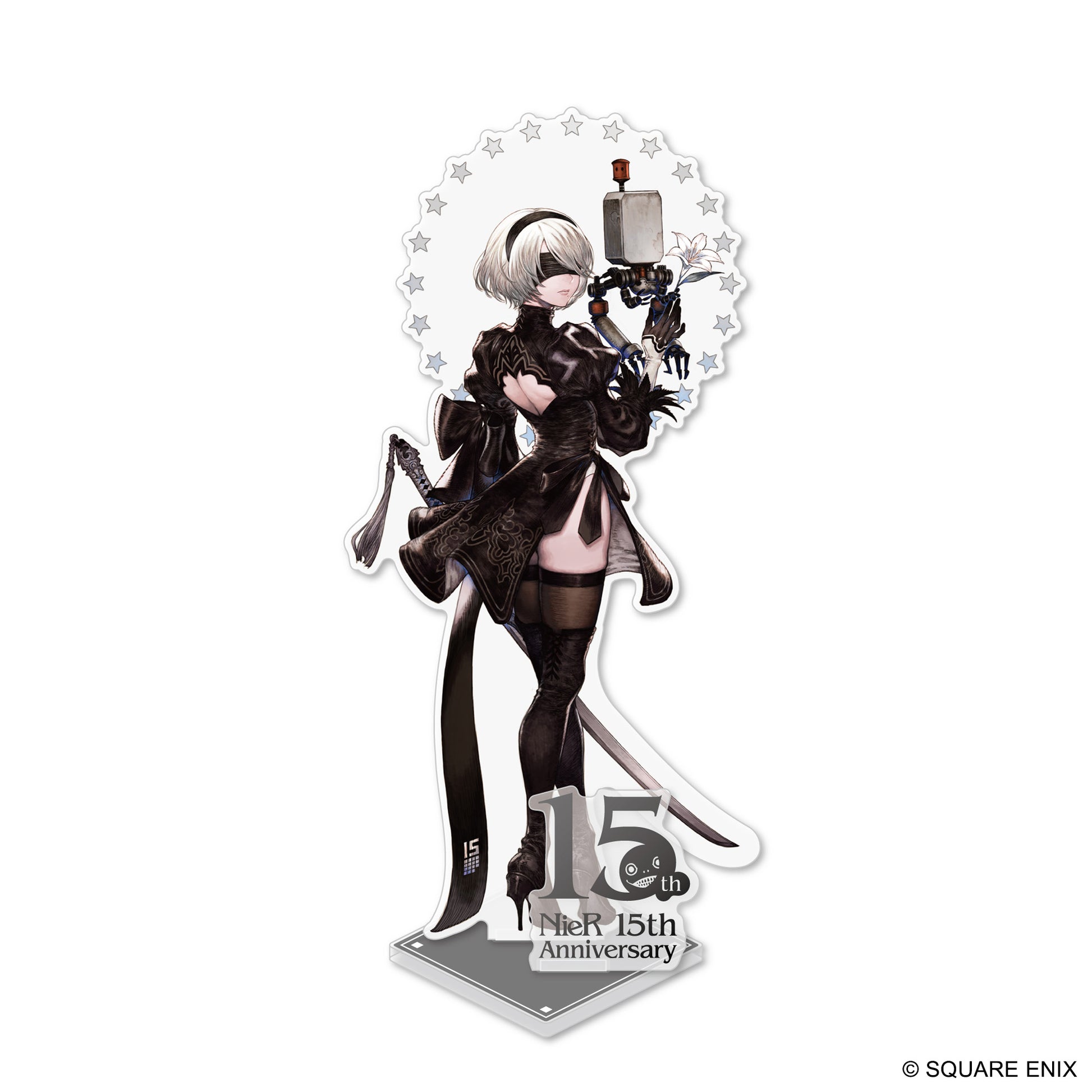 NieR Series 15th Anniversary Acrylic Stand 2B & Pod 042 — anime acrylic stand wholesale