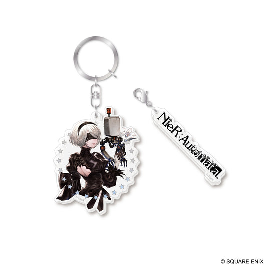 NieR Series 15th Anniversary Acrylic Key Chain 2B & Pod 042 — anime keychains wholesale