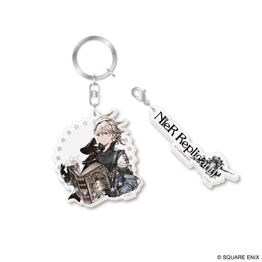 NieR Series 15th Anniversary Acrylic Key Chain Boy NieR & Grimoire Weiss — anime keychains wholesale