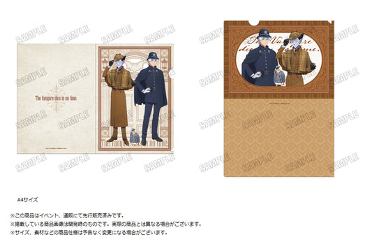 The Vampire dies in no time. 2 Original Illustration Clear File Set Detective Ver. — bulk anime toys for retailers USA