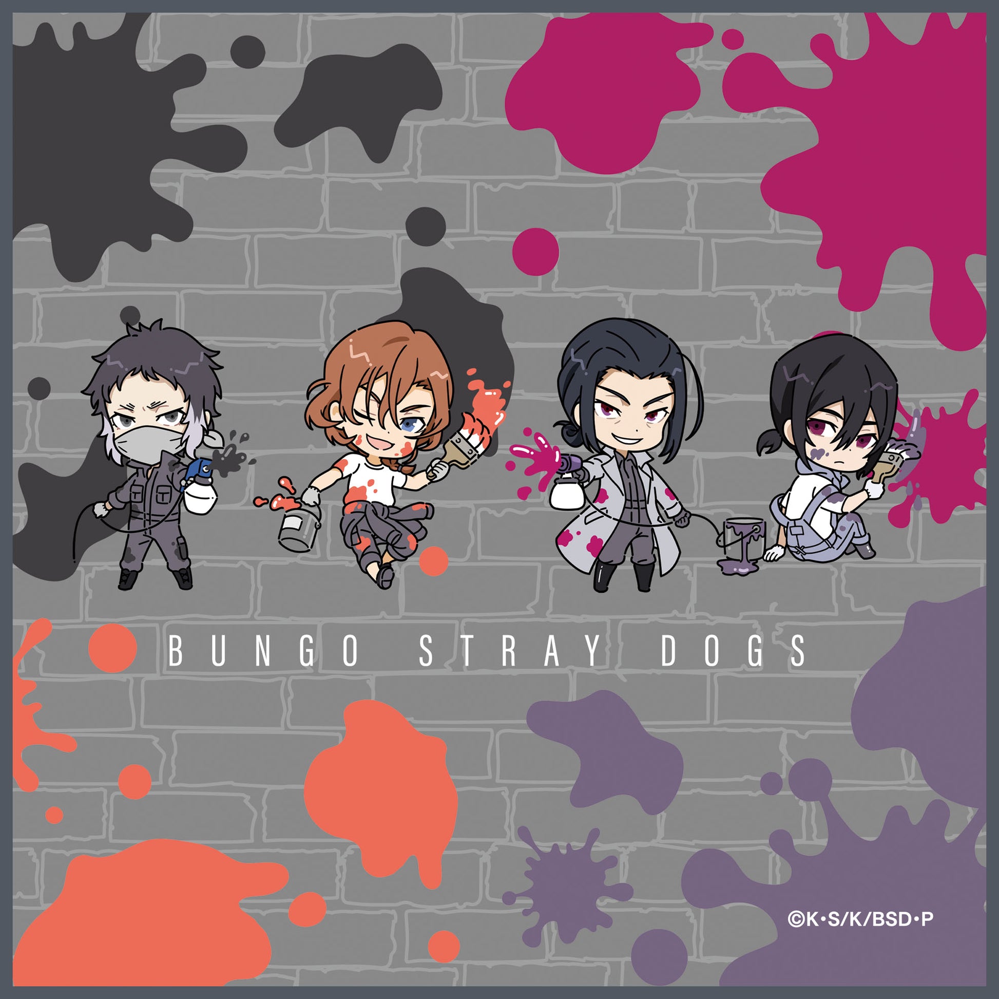 Bungo Stray Dogs Hand Towel Coveralls, Chibi Chara B — anime figures wholesale near me