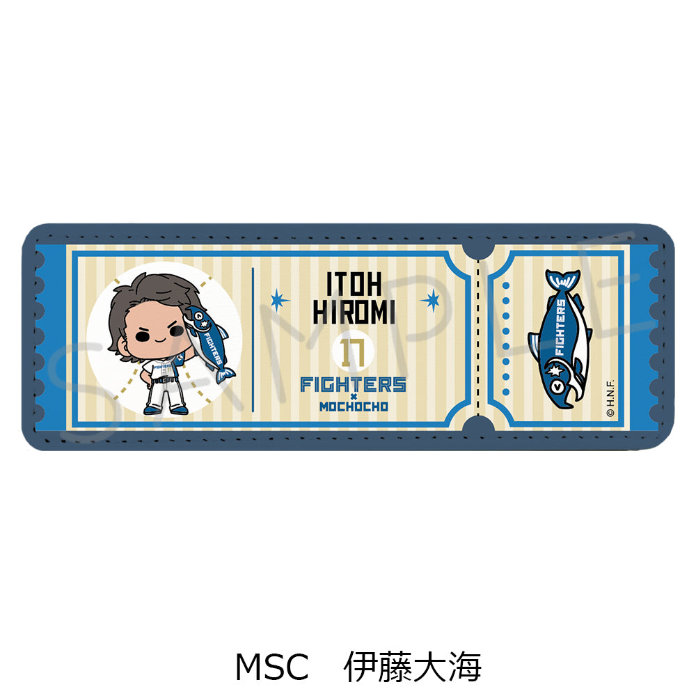 HOKKAIDO NIPPONHAM FIGHTERS Leather Badge (Long) (Shakemaru Tsukamaeta!) mochocho-SC Hiromi Itoh — anime figure wholesale price list