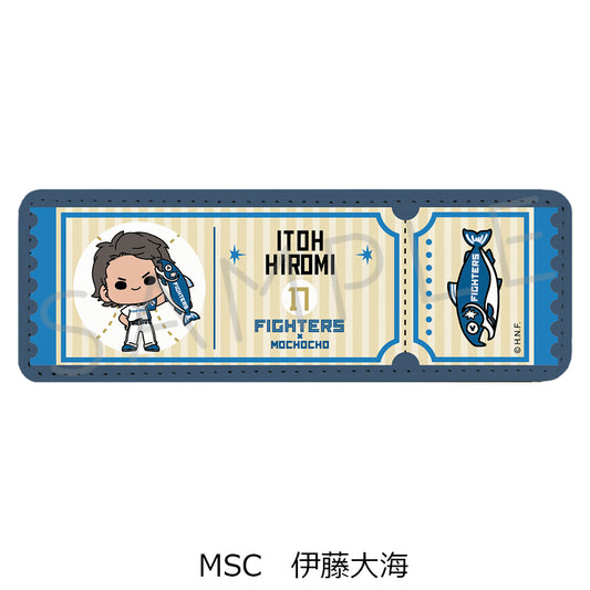 HOKKAIDO NIPPONHAM FIGHTERS Leather Badge (Long) (Shakemaru Tsukamaeta!) mochocho-SC Hiromi Itoh — anime figure wholesale price list