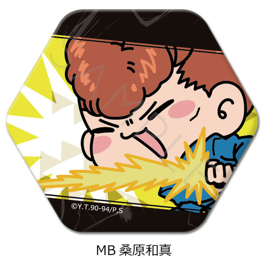 YuYu Hakusho Hexagonal Can Badge MB Kuwabara Kazuma - anime store wholesale supplier