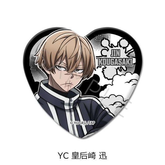 Tougen Anki Vol. 1 Heart Can Badge YC Kougasaki Jin — anime store wholesale supplier