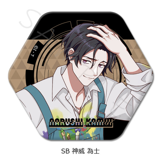Ride Kamens Vol. 2 Hexagonal Can Badge SB Kamui Narushi — where to buy anime figures wholesale USA