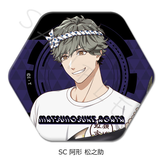 Ride Kamens Vol. 2 Hexagonal Can Badge SC Agata Matsunosuke — anime figures wholesale near me
