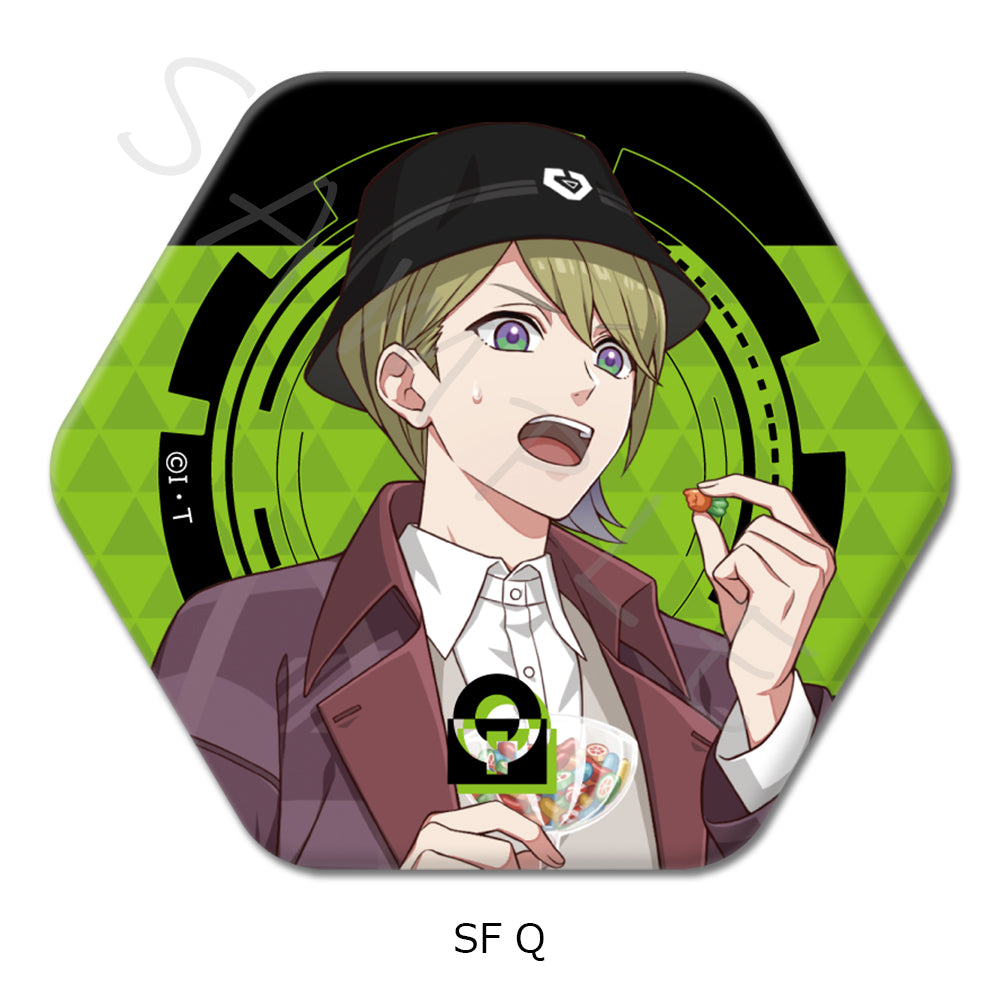Ride Kamens Vol. 2 Hexagonal Can Badge SF Q — import anime figures wholesale from Japan