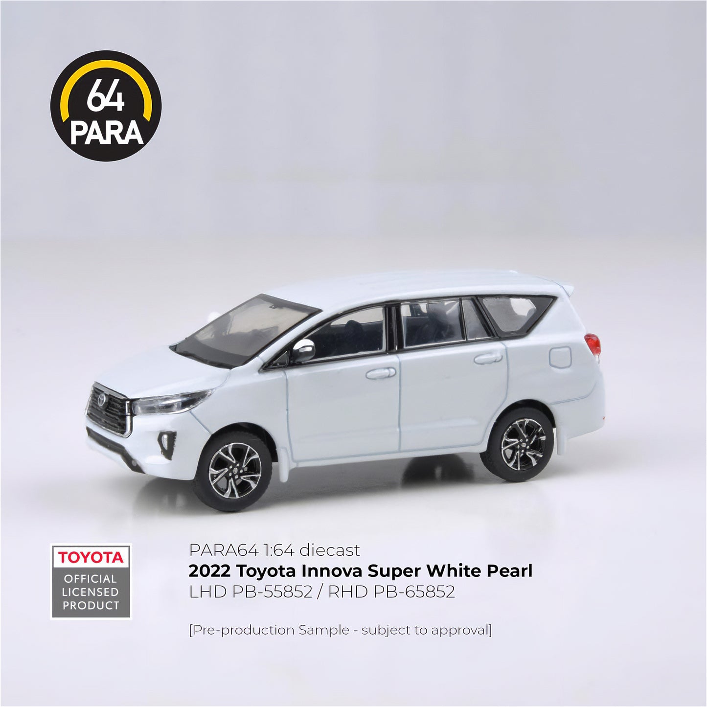 1/64 Toyota Innova 2022 Super White Pearl (RHD) — anime model kits wholesale