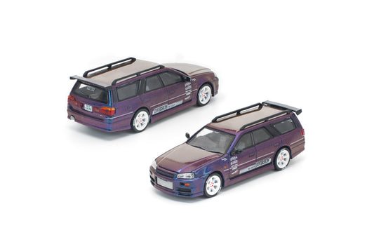 1/64 NISSAN STAGEA MAGIC PURPLE - Japanese anime wholesale USA
