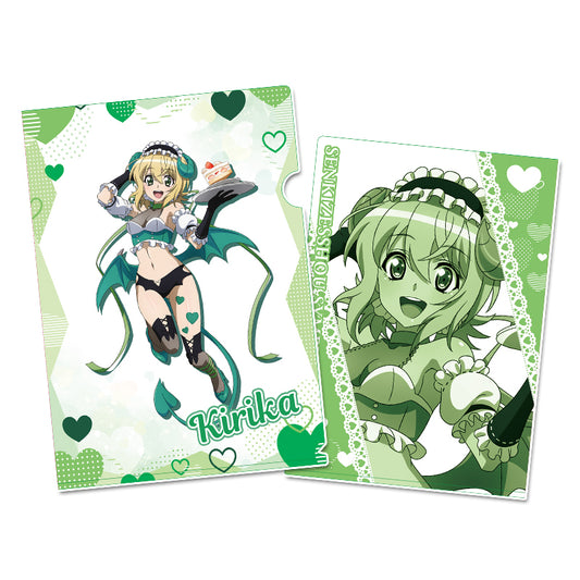Senki Zessho Symphogear XV Original Illustration Clear File Akatsuki Kirika Little Devil Waitress — import anime figures wholesale from Japan
