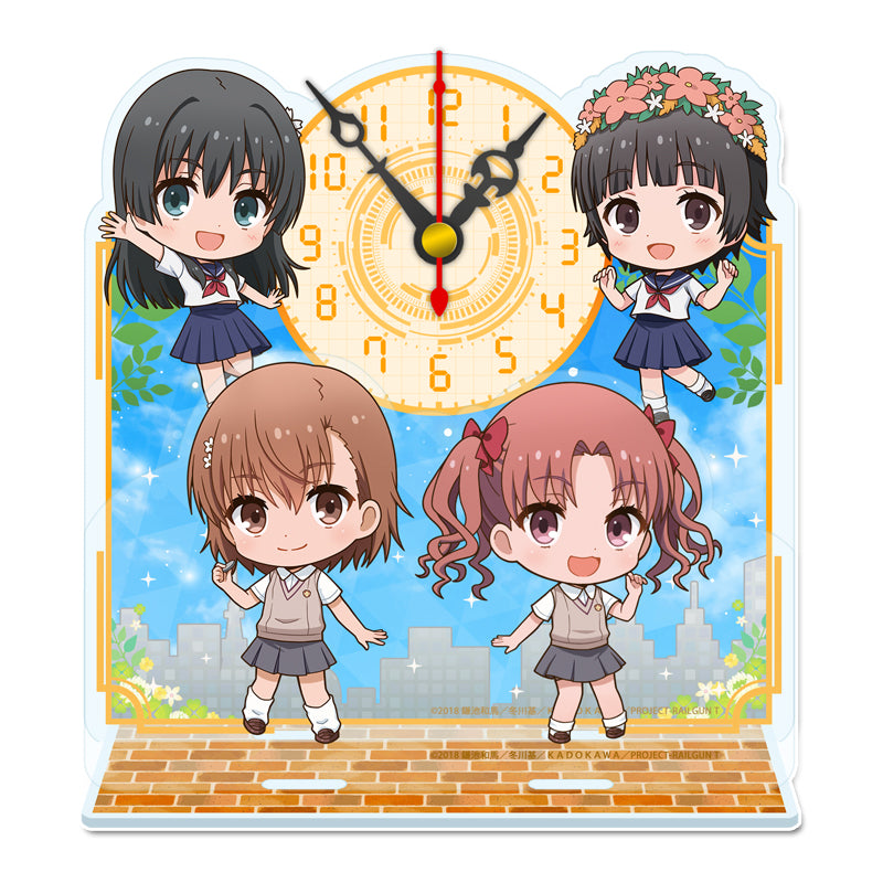 A Certain Scientific Railgun T Puchichoko Mini Acrylic Clock A - import anime figures wholesale from Japan