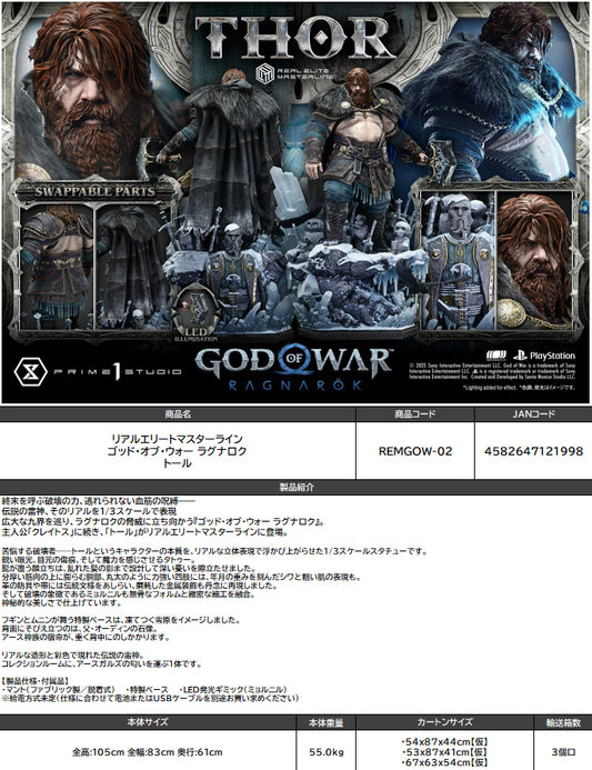Real Elite Masterline God of War: Ragnarok Thor - scale anime figures wholesale