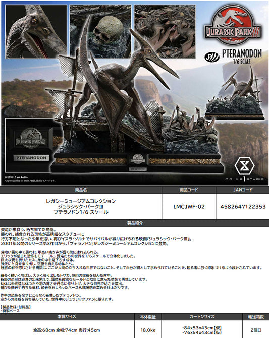 Legacy Museum Collection Jurassic Park III Pteranodon 1/6 Scale - anime store wholesale supplier