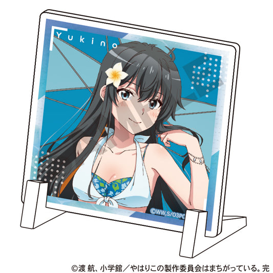 Yahari Ore no Seishun Love-come wa Machigatteiru. Kan Mini Acrylic Panel Yukinoshita Yukino Swimwear Parasol — bulk anime toys for retailers USA