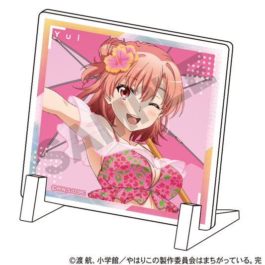 Yahari Ore no Seishun Love-come wa Machigatteiru. Kan Mini Acrylic Panel Yuigahama Yui Swimwear Parasol — anime figures wholesale near me