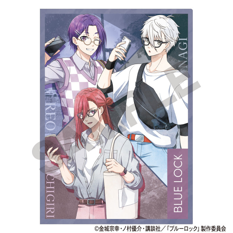 Blue Lock Single Clear File Purple Holiday Glasses Nuance Color - ORANGE ROUGE figures wholesale