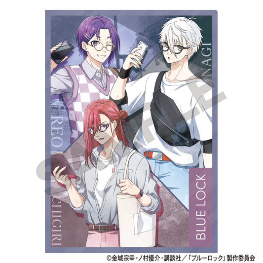 Blue Lock Single Clear File Purple Holiday Glasses Nuance Color - ORANGE ROUGE figures wholesale