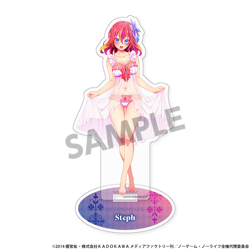 No Game No Life Original Illustration Acrylic Stand Stephanie Dola Nightwear Ver. — anime acrylic stand wholesale