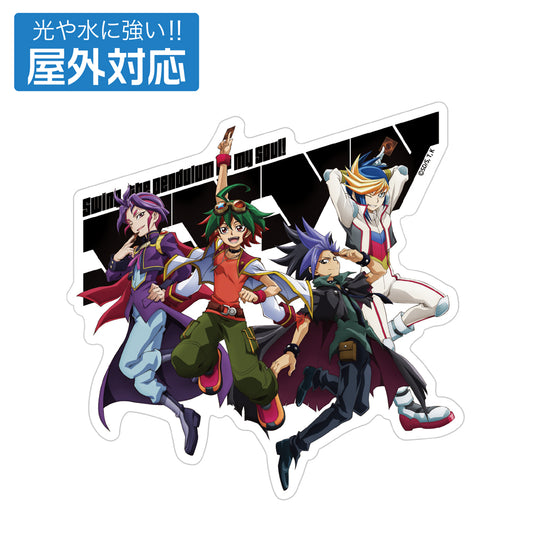 Yu-Gi-Oh! Arc-V Sakaki Yuya & Yuto & Yugo & Yuri Group Outdoors Sticker — anime figure dropshipping supplier