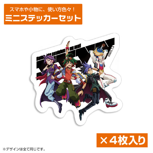 Yu-Gi-Oh! Arc-V Sakaki Yuya & Yuto & Yugo & Yuri Group Mini Sticker Set — import anime figures wholesale from Japan