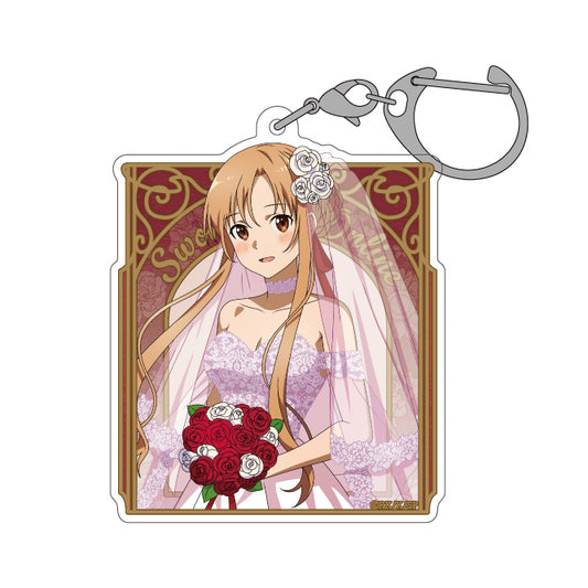 Sword Art Online Original Illustration Asuna Acrylic Multi Key Chain Wedding Dress Ver. - wholesale anime plush toys