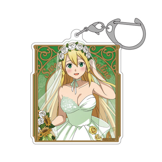 Sword Art Online Original Illustration Leafa Acrylic Multi Key Chain Wedding Dress Ver. - anime figure wholesale supplier