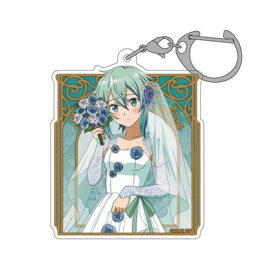 Sword Art Online Original Illustration Sinon Acrylic Multi Key Chain Wedding Dress Ver. - wholesale anime plush toys