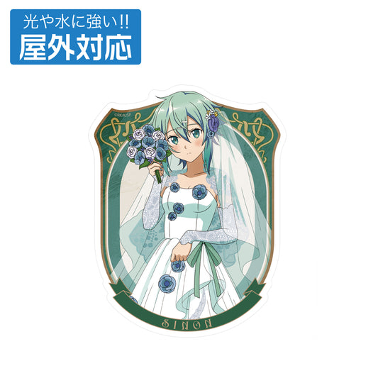 Sword Art Online Original Illustration Sinon Outdoors Sticker Wedding Dress Ver. - collectible anime toys wholesale