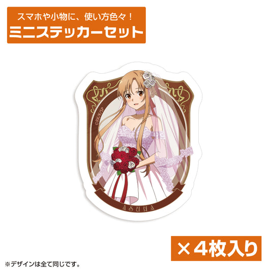 Sword Art Online Original Illustration Asuna Mini Sticker Set Wedding Dress Ver. - where to buy anime figures wholesale USA