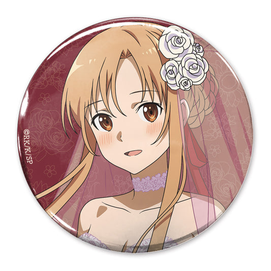 Sword Art Online Original Illustration Asuna 65mm Can Badge Wedding Dress Ver. - Japanese anime figures bulk supplier USA