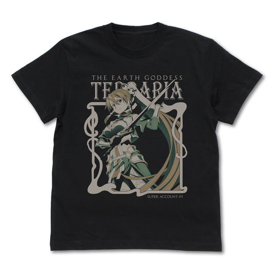 Sword Art Online UW Terraria Earth Goddess Leafa T-shirt Black (XL Size) - anime figures wholesale