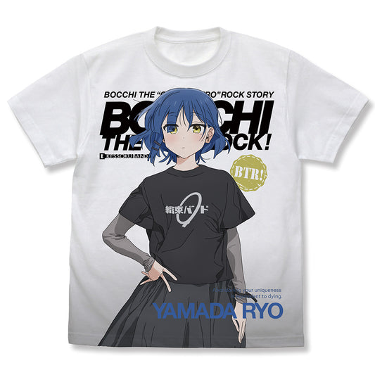Bocchi the Rock! Yamada Ryo Full Graphic T-shirt White (M Size) - anime toy wholesale USA