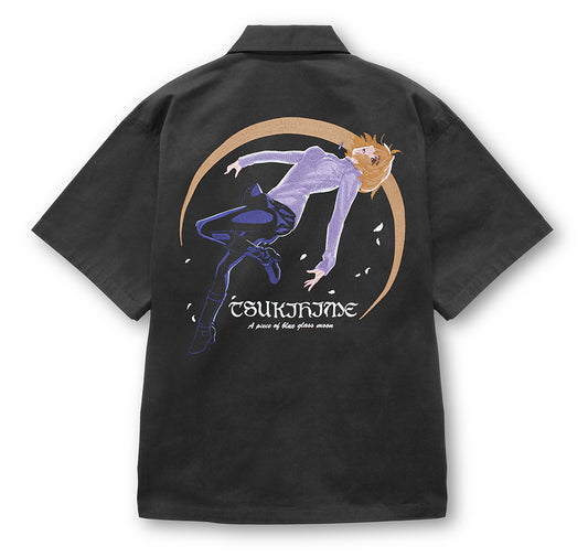 TSUKIHIME -A Piece of Blue Glass Moon- Arcueid Brunestud Embroidery Work Shirt Gray (XL Size) - Mighty Jaxx figures wholesale