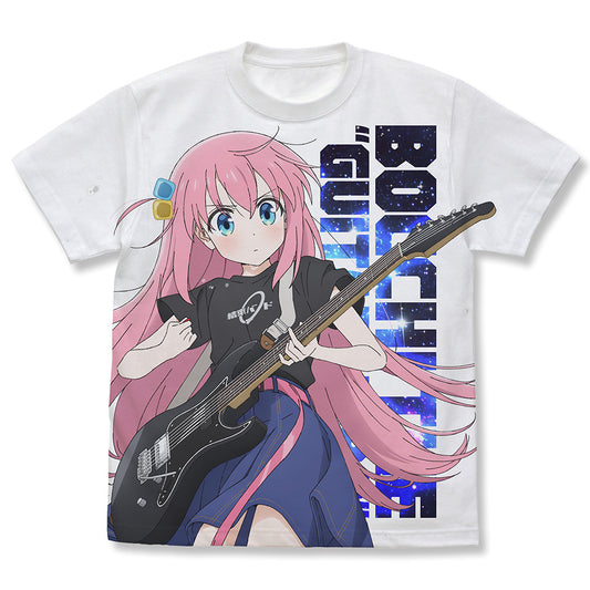 Bocchi the Rock! Gotoh Hitori Full Graphic T-shirt Playing The Guitar Ver. White (L Size) - Yale figures wholesale