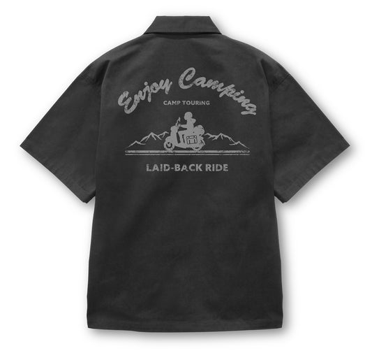 Yurucamp Season 3 Silhouette Bike Shima Rin Work Shirt Grey (M Size) - Banpresto wholesale supplier